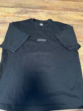 Essentials Black Short-Sleeve Crewneck T-Shirt